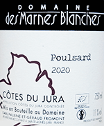 ドメーヌ・デ・マルヌ・ブランシュ・コート・デュ・ジュラ・ルージュ・プールサール 2020