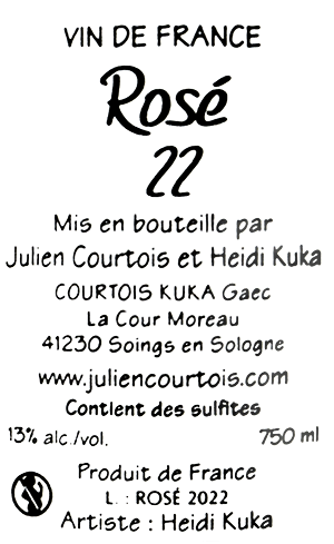 ル・クロ・ド・ラ・ブリュイエール（ジュリアン・クルトワ）・ヴァン・ド・フランス・ロゼ 2022