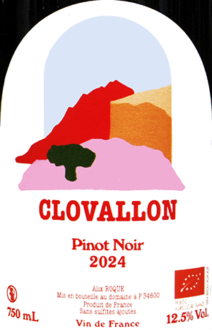 ドメーヌ・ド・クロヴァロン・ヴァン・ド・フランス・ルージュ・ピノ・ノワール 2024