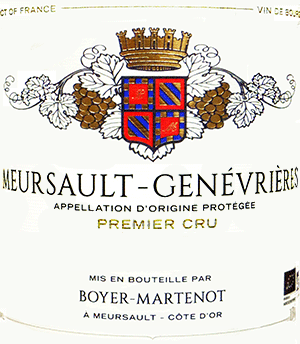 ドメーヌ・イヴ・ボワイエ・マルトノ・ムルソー1erCRUジュヌヴリエール 2023