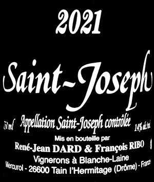 ルネ・ジャン・ダール・エ・フランシス・リボ・サン・ジョセフ・ルージュ 2021