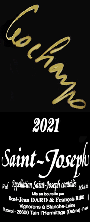 ルネ・ジャン・ダール・エ・フランシス・リボ・サン・ジョセフ・ルージュ・レ・シャン 2021
