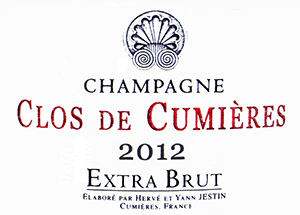 エルヴェ・ジェスタン・シャンパーニュ・エクストラ・ブリュット・クロ・ド・キュミエール 2012