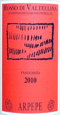 アールペペ・ロッソ・ディ・ヴァルッテリーナ2010