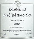 シャトー・リシャール・ヴァン・ド・フランス・オゼ・ブラン・セック2012