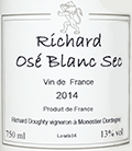 シャトー・リシャール・ヴァン・ド・フランス・オゼ・ブラン・セック2014