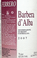 フェッレーロ・ブルーノ・バルベーラ・ダルバ2007