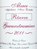 ジェラール・シュレール・ゲヴュルツトラミネール・レゼルヴ2011