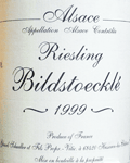 ジェラール・シュレール・リースリング・ヴァン・ダルザス・ビルドストックレ1999