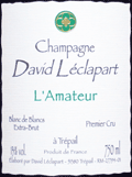 デヴィッド・レクラパール・シャンパーニュ・キュヴェ・ラマトゥールNV（2006）